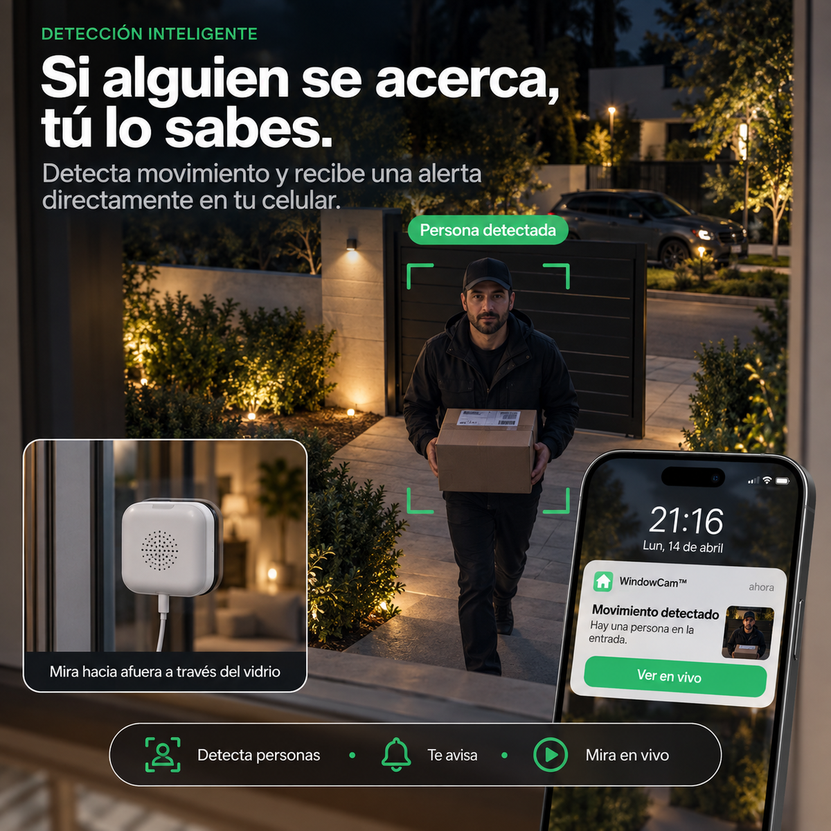 WindowCam™ Tu hogar siempre a la vista