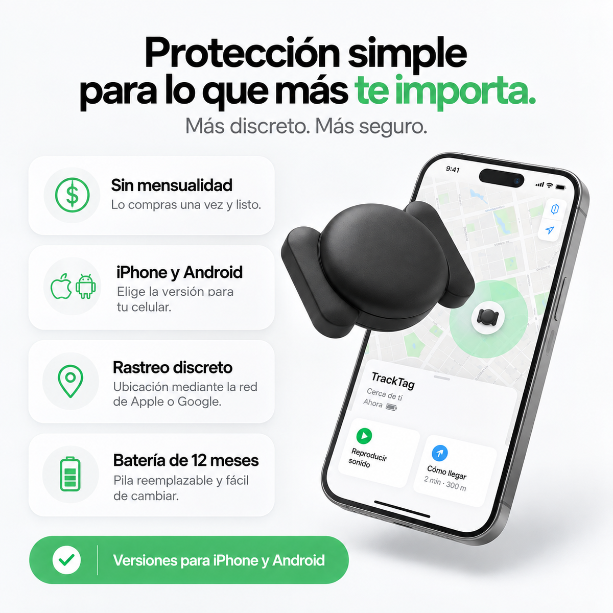 TrackTag™ Protección GPS inteligente