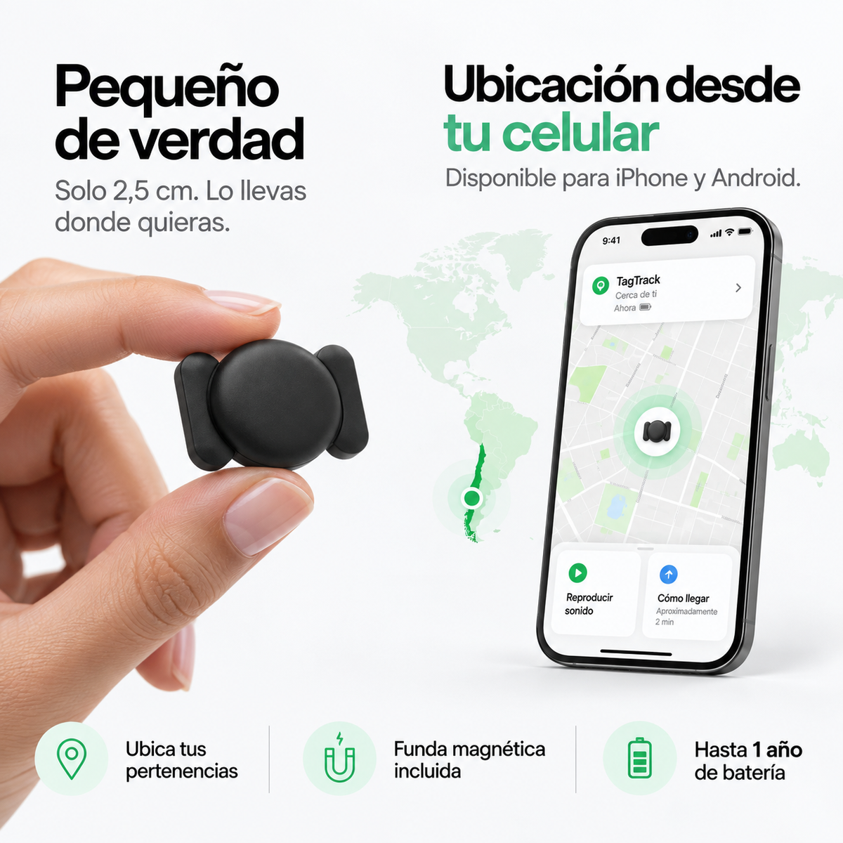 TrackTag™ Protección GPS inteligente