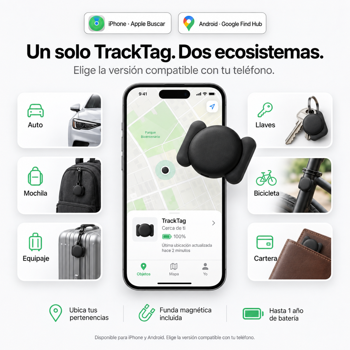 TrackTag™ Protección GPS inteligente